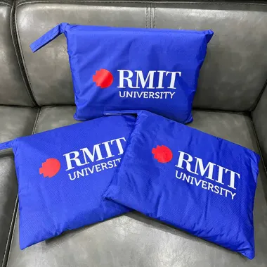 ÁO MƯA VẢI DÙ IN LOGO RMIT - ÁO MƯA QUẢNG CÁO CHO DOANH