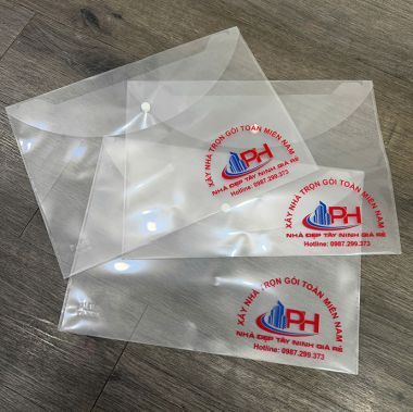 TẬP ĐỰNG HỒ SƠ CÓ NÚT IN LOGO THEO YÊU CẦU