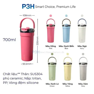 BÌNH GIỮ NHIỆT LOCKNLOCK BLISSOUL CAFE CERAMIC TUMBLER LHC4440 KHẮC LOGO THEO YÊU CẦU