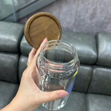 BÌNH THỦY TINH NẮP GỖ IN LOGO - QUÀ TẶNG DOANH NGHIỆP SANG TRỌNG