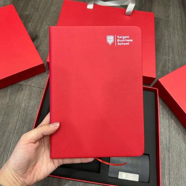 BỘ QUÀ TẶNG DOANH NGHIỆP IN LOGO - SỔ TAY, BÚT KÝ, HỘP NAMECARD