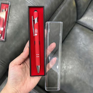 BÚT KIM LOẠI ĐẦU CẢM ỨNG IN LOGO KÈM HỘP ĐỰNG
