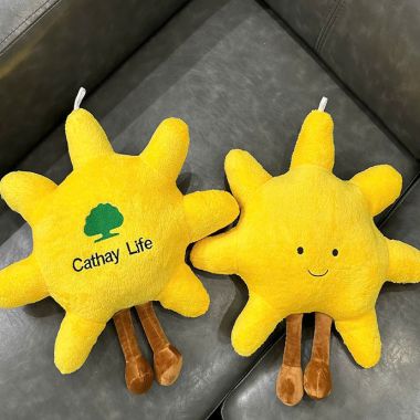 GỐI BÔNG MẶT TRỜI THÊU LOGO - QUÀ TẶNG DOANH NGHIỆP ẤN TƯỢNG