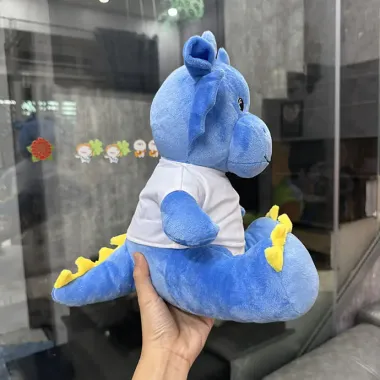GẤU BÔNG RỒNG XANH MẶC ÁO IN LOGO THEO YÊU CẦU