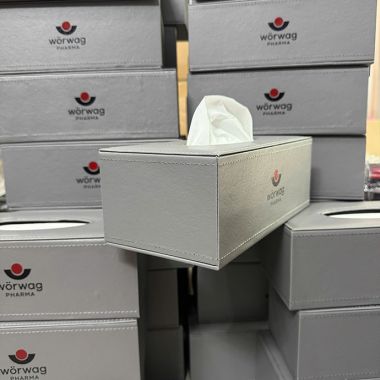 HỘP ĐỰNG KHĂN GIẤY DA PU CAO CẤP - SANG TRỌNG - TIỆN LỢI IN LOGO