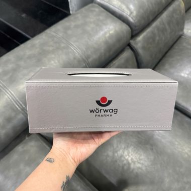 HỘP ĐỰNG KHĂN GIẤY DA PU CAO CẤP - SANG TRỌNG - TIỆN LỢI IN LOGO