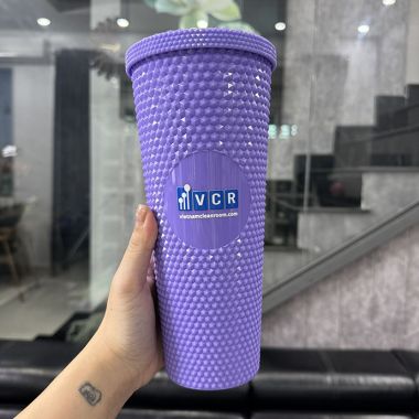 LY KIM CƯƠNG IN LOGO THEO YÊU CẦU - LY NHỰA 710ML IN LOGO