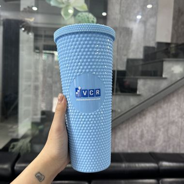 LY KIM CƯƠNG IN LOGO THEO YÊU CẦU - LY NHỰA 710ML IN LOGO