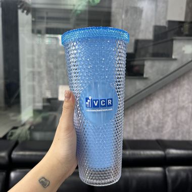 LY KIM CƯƠNG IN LOGO THEO YÊU CẦU - LY NHỰA 710ML IN LOGO