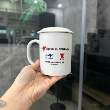 LY SỨ CÓ NẮP IN LOGO - QUÀ TẶNG SỰ KIỆN DOANH NGHIỆP SANG TRỌNG