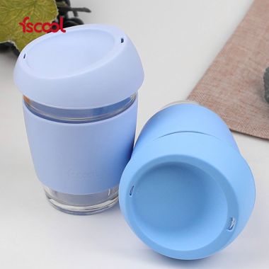 LY THỦY TINH BỌC SILICONE NẮP SILICONE SÁNG TẠO