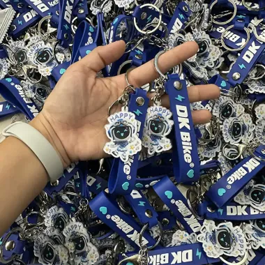 BỘ MÓC KHÓA CAO SU MICA IN LOGO THEO YÊU CẦU - QUÀ TẶNG DOANH NGHIỆP GIÁ RẺ
