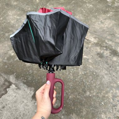 Ô DÙ GẤP NGƯỢC TAY CẦM KHÓA NGƯỢC CAO CẤP IN LOGO THEO YÊU CẦU - TIỆN DỤNG, BỀN ĐẸP