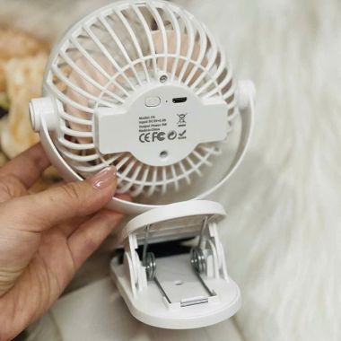 QUẠT KẸP MINI IN LOGO - QUẠT KẸP GỌN NHẸ, PIN SẠC TIỆN LỢI