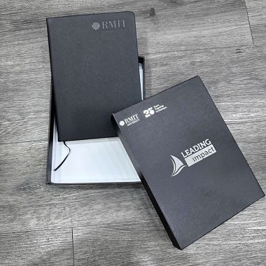 SỔ TAY BÌA DA KÈM HỘP ĐỰNG IN LOGO THEO YÊU CẦU