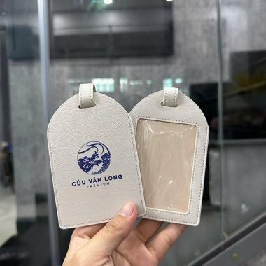 THẺ TREO HÀNH LÝ DA PU IN LOGO - QUÀ TẶNG CAO CẤP, GIÁ XƯỞNG