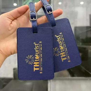 THẺ HÀNH LÝ DA PU IN LOGO THEO YÊU CẦU - THẺ TREO VALI, TÚI XÁCH IN LOGO CAO CẤP