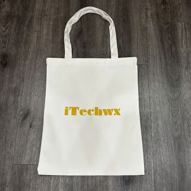 TÚI CANVAS TRẮNG IN LOGO ĐƠN GIẢN - TÚI CANVAS TIỆN DỤNG