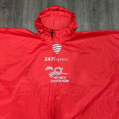 ÁO MƯA CÁNH DƠI VÂN TỔ ONG IN LOGO 247 EXPRESS