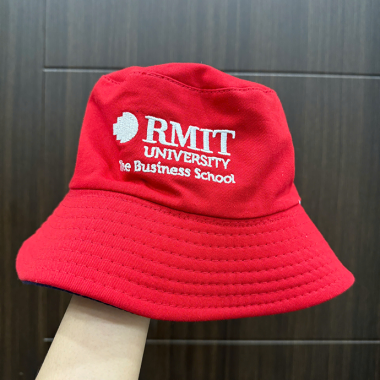 MŨ VÀNH TRÒN 2 MẶT IN LOGO RMIT - IN LOGO THEO YÊU CẦU