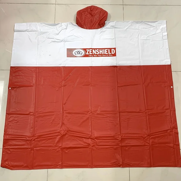 ÁO MƯA NHỰA RẠNG ĐÔNG KHỔ RỘNG IN LOGO ZENSHIELD