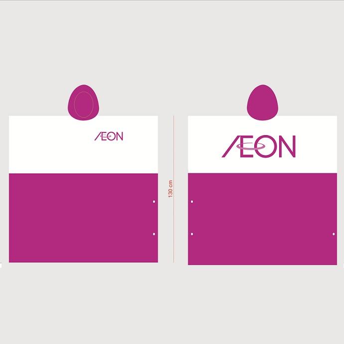 Áo mưa cánh dơi in logo Aeon