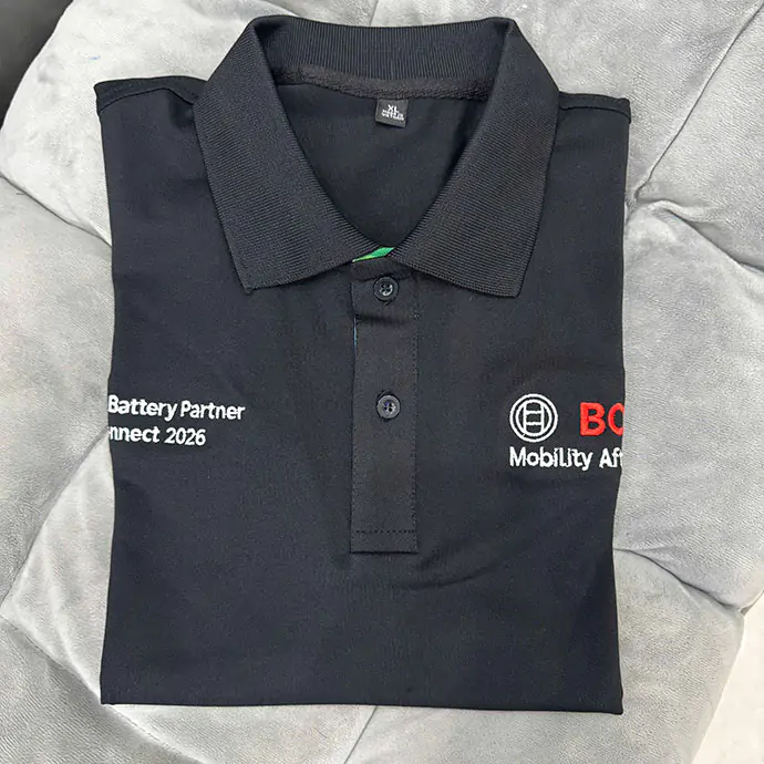 ÁO THUN ĐỒNG PHỤC IN LOGO BOSCH - GIẢI PHÁP NHẬN DIỆN THƯƠNG HIỆU CHUYÊN NGHIỆP