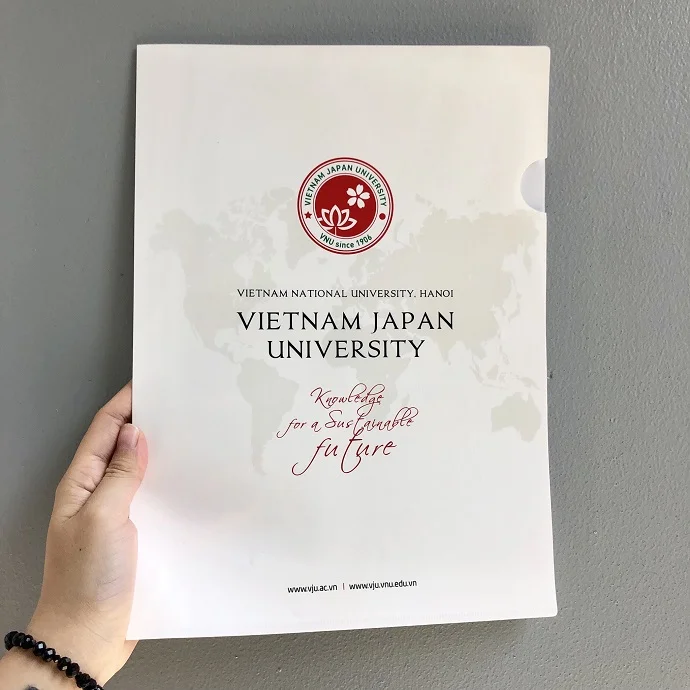 BF 07 - BÌA LÁ A4 IN LOGO TRƯỜNG ĐẠI HỌC VIỆT NHẬT