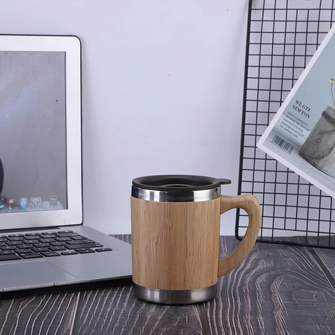 CỐC CÁCH NHIỆT ỐNG TRE CÓ TAY CẦM