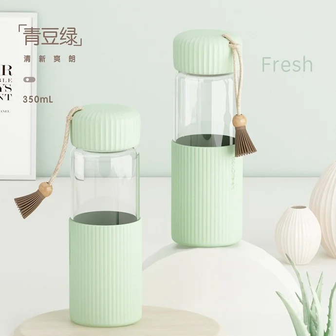 BÌNH THỦY TINH BỌC SILICONE DUNG TÍCH 350ML