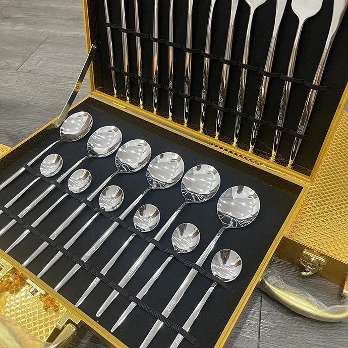 BỘ MUỖNG ĐŨA SANG TRỌNG 24 MÓN KHẮC LOGO FDI