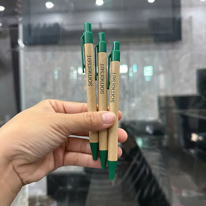BÚT GIẤY KRAFT IN LOGO - QUÀ TẶNG DOANH NGHIỆP THÂN THIỆN MÔI TRƯỜNG