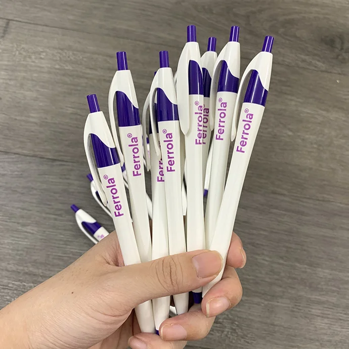 BÚT BI NHỰA TRẮNG PHỐI TÍM FERROLA