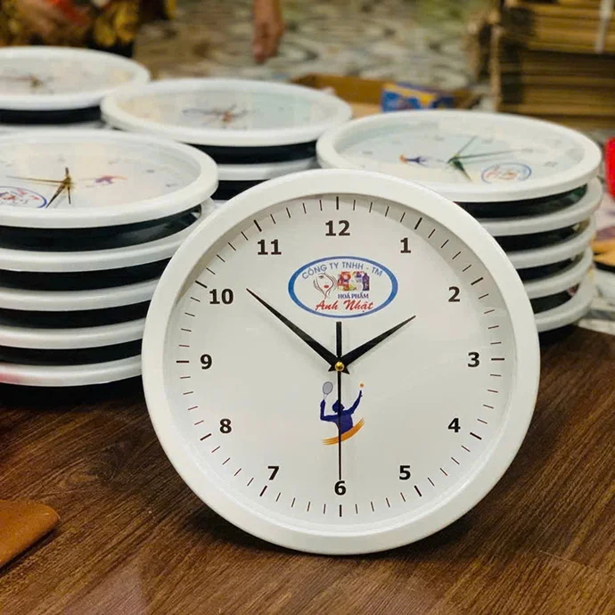 ĐỒNG HỒ TREO TƯỜNG IN LOGO - QUÀ TẶNG DOANH NGHIỆP SANG TRỌNG