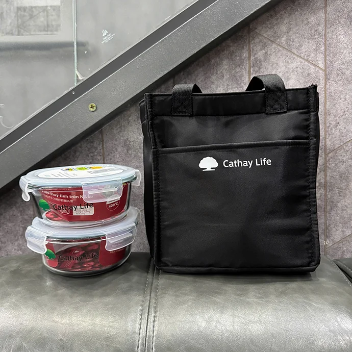 TÚI GIỮ NHIỆT VÀ HỘP THỦY TINH IN LOGO THEO YÊU CẦU - QUÀ TẶNG TIỆN ÍCH