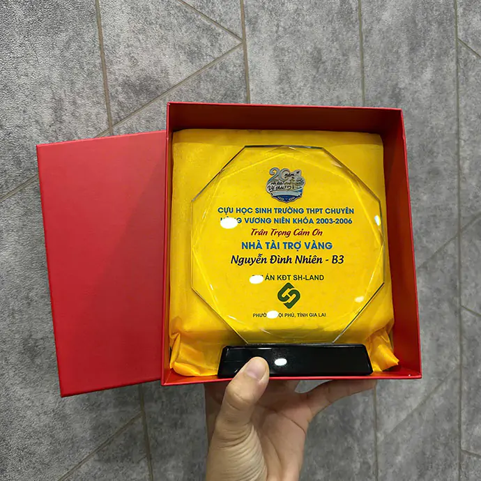 KỈ NIỆM CHƯƠNG PHA LÊ CAO CẤP - BIỂU TƯỢNG VINH DANH SANG TRỌNG, IN LOGO THEO YÊU CẦU