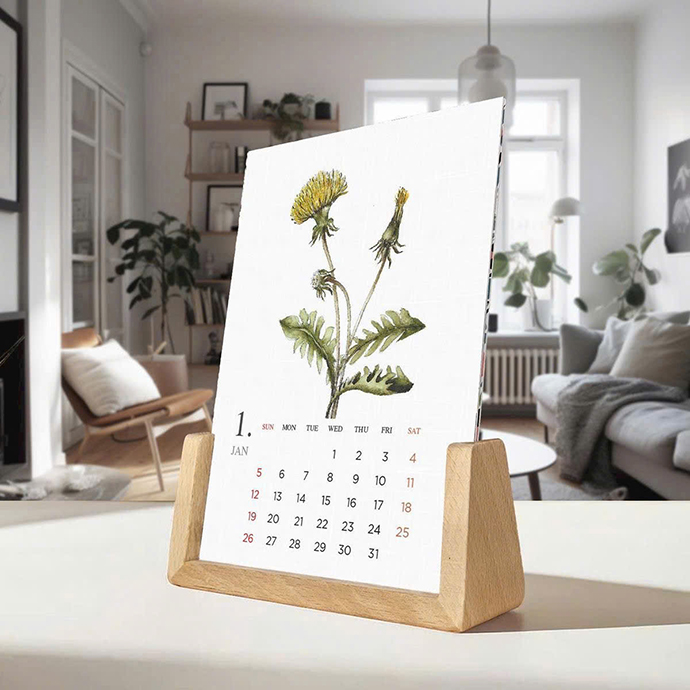 LỊCH ĐỂ BÀN GỖ CAO CẤP - TỐI GIẢN, SANG TRỌNG IN LOGO THEO YÊU CẦU