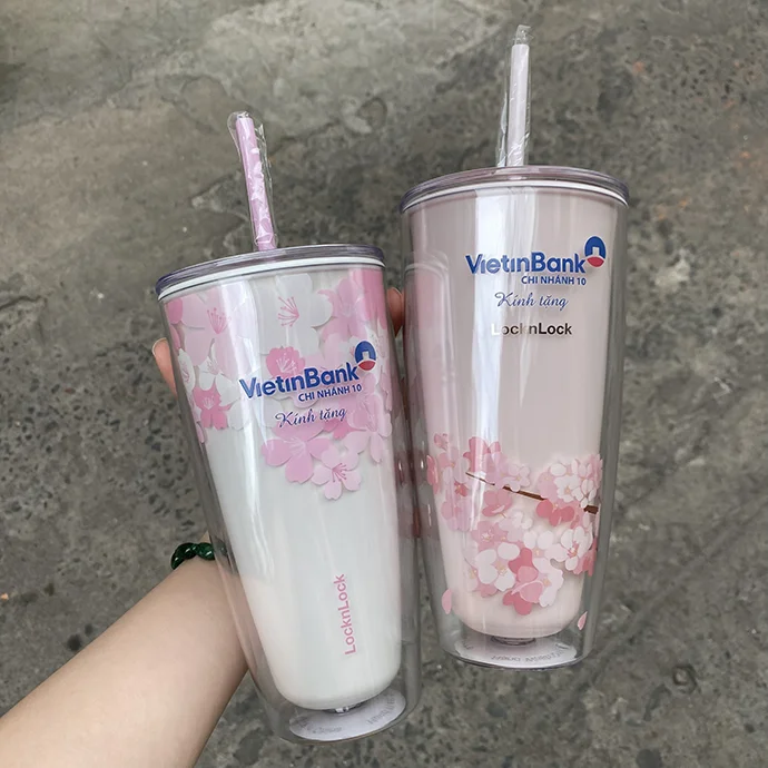 LY NHỰA HAI LỚP LOCK&LOCK HAP507 750ml IN LOGO VIETINBANK