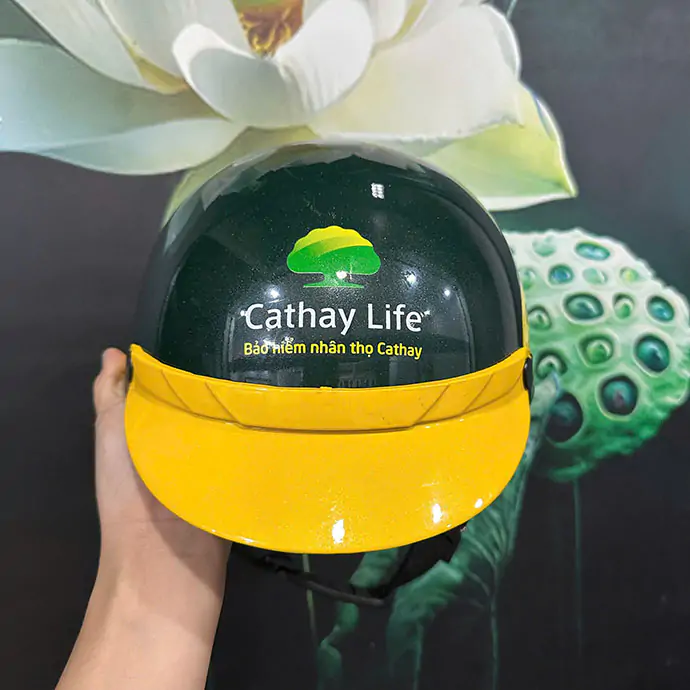 NÓN BẢO HIỂM IN LOGO THEO YÊU CẦU - GIẢI PHÁP QUÀ TẶNG DOANH NGHIỆP HIỆU QUẢ