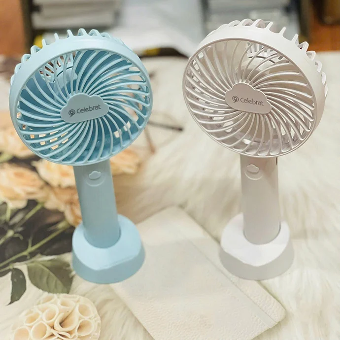 QUẠT MINI CẦM TAY IN LOGO THEO YÊU CẦU - PIN SẠC DUNG LƯỢNG LỚN