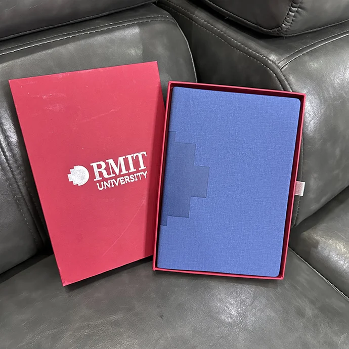 SỔ TAY VẢI BỐ IN LOGO - THANH LỊCH, HIỆN ĐẠI