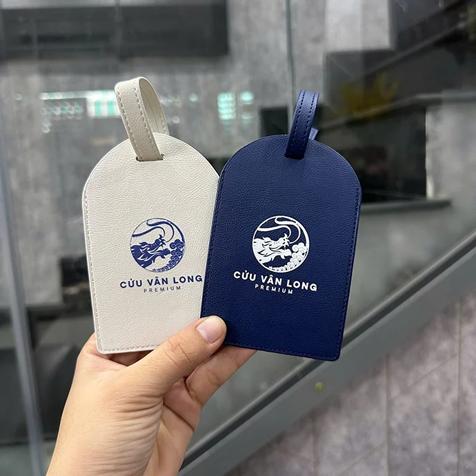 THẺ TREO HÀNH LÝ DA PU IN LOGO - QUÀ TẶNG CAO CẤP, GIÁ XƯỞNG