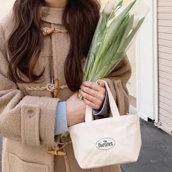 TÚI CANVAS MINI IN LOGO - TÚI TOTE VẢI BỐ NHỎ GỌN