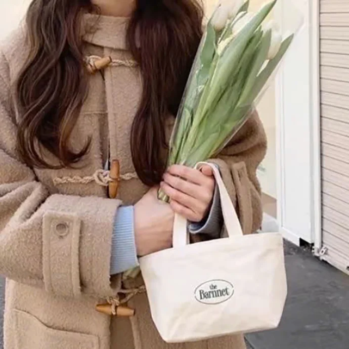 TÚI CANVAS MINI IN LOGO - TÚI TOTE VẢI BỐ NHỎ GỌN