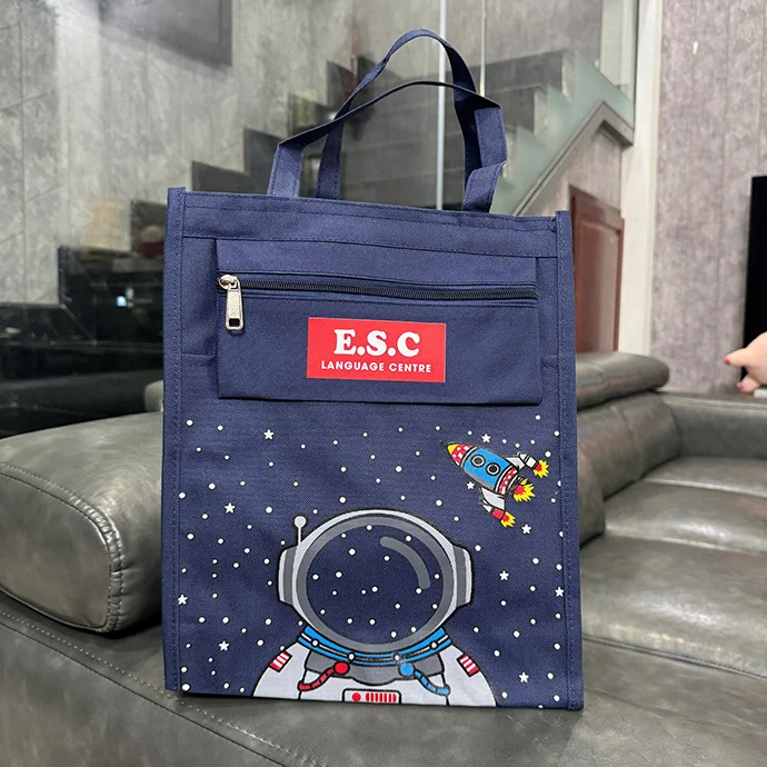 TÚI VẢI CANVAS HỌC SINH IN HÌNH PHI HÀNH GIA