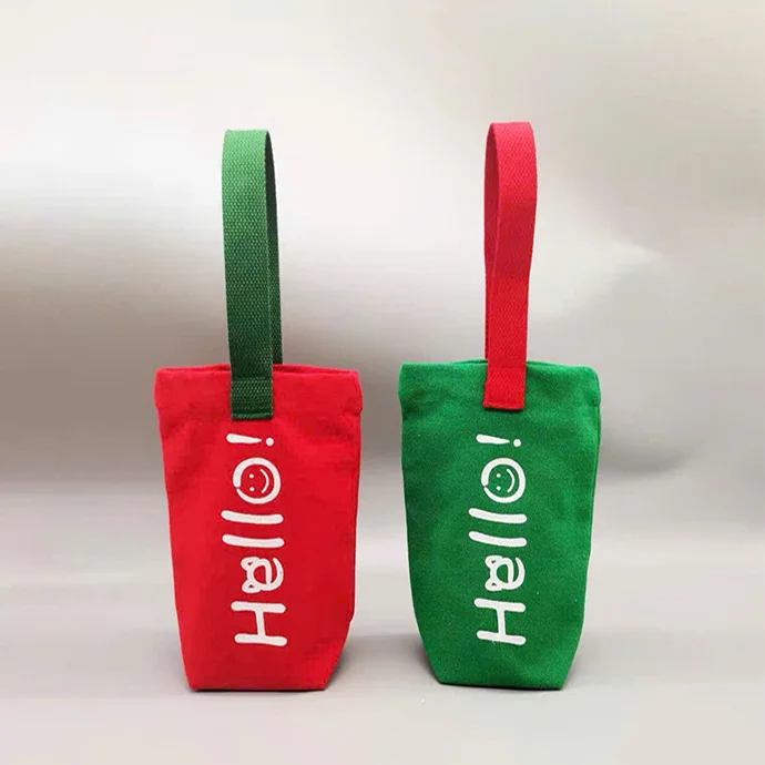 TÚI VẢI ĐỰNG BÌNH NƯỚC IN LOGO - THIẾT KẾ DỄ THƯƠNG, TIỆN LỢI