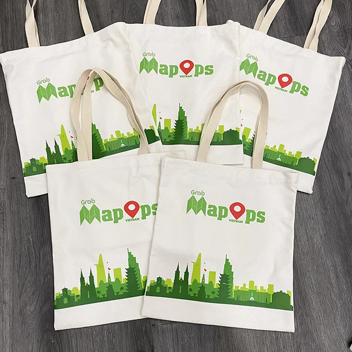 TÚI CANVAS IN CHUYỂN NHIỆT LOGO GRAB