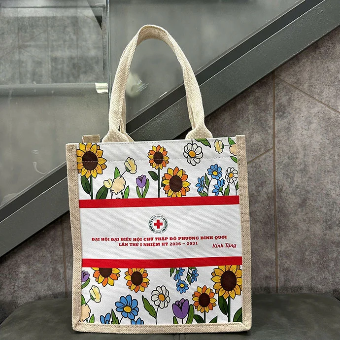 TÚI VẢI ĐAY IN HỌA TIẾT THEO YÊU CẦU - GIẢI PHÁP QUÀ TẶNG XANH