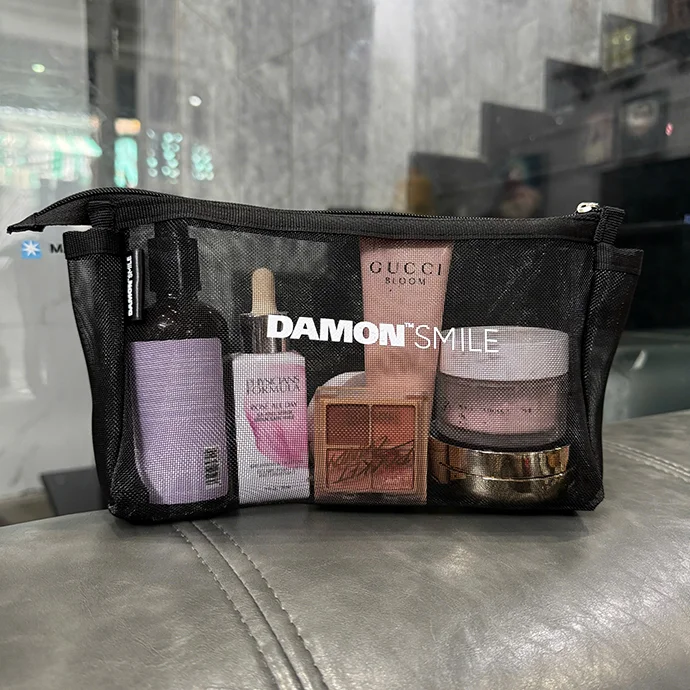 TÚI LƯỚI ĐỰNG ĐỒ TRANG ĐIỂM IN LOGO