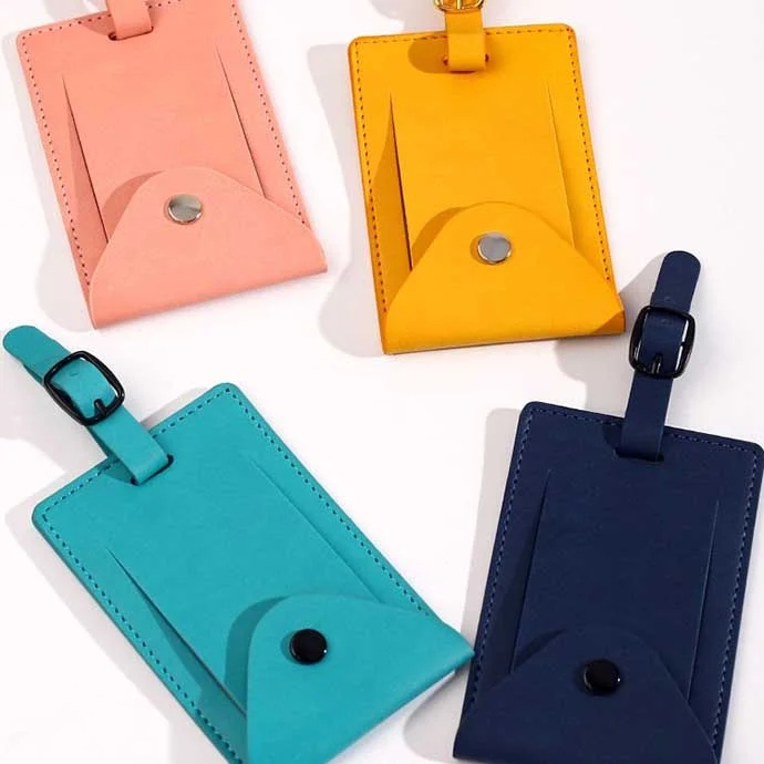 THẺ TREO HÀNH LÝ CÓ NÚT BẤM - THẺ TREO BALO DA PU